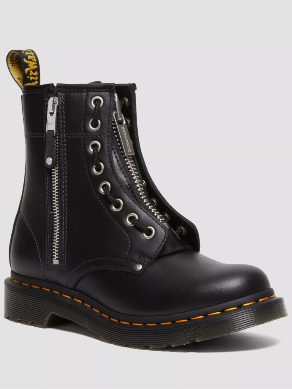 Women’s Dr. Martens Double Zip Leather Lace-Up Boots - Size 9
